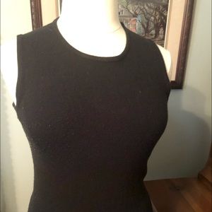 Black sleeveless sweater